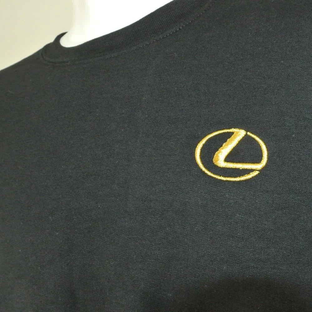 LEXUS Gold Logo Car Dealership Black Sweatshirt Employee Uniform Shirt Size M - Picture 6 of 15